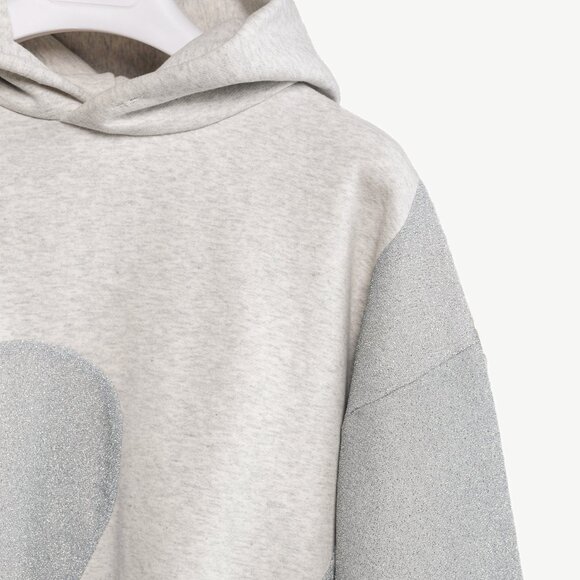 Dior x ERL Resort 23 Runway Gray Heathered Cotton Fleece Swirl Hoodie - Picture 5 of 12